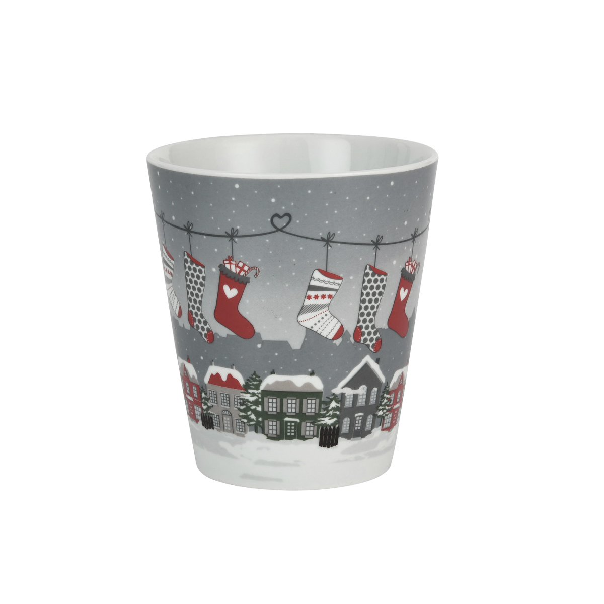 Tasse "Stockings in the city", Weihnachtssocken