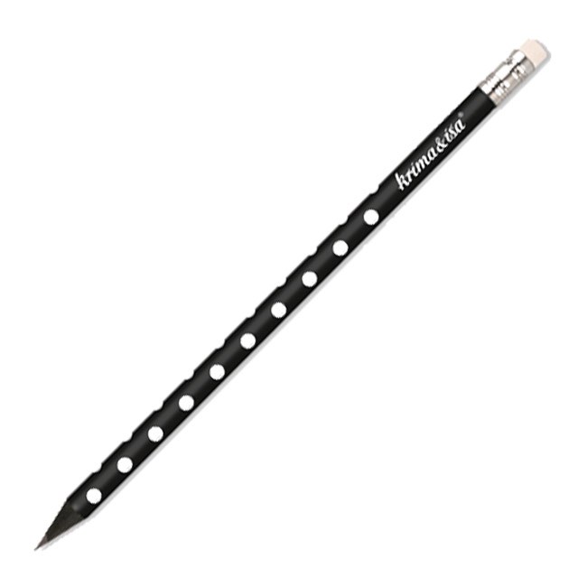 krima&isa Bleistift schwarz, Punkte weiß