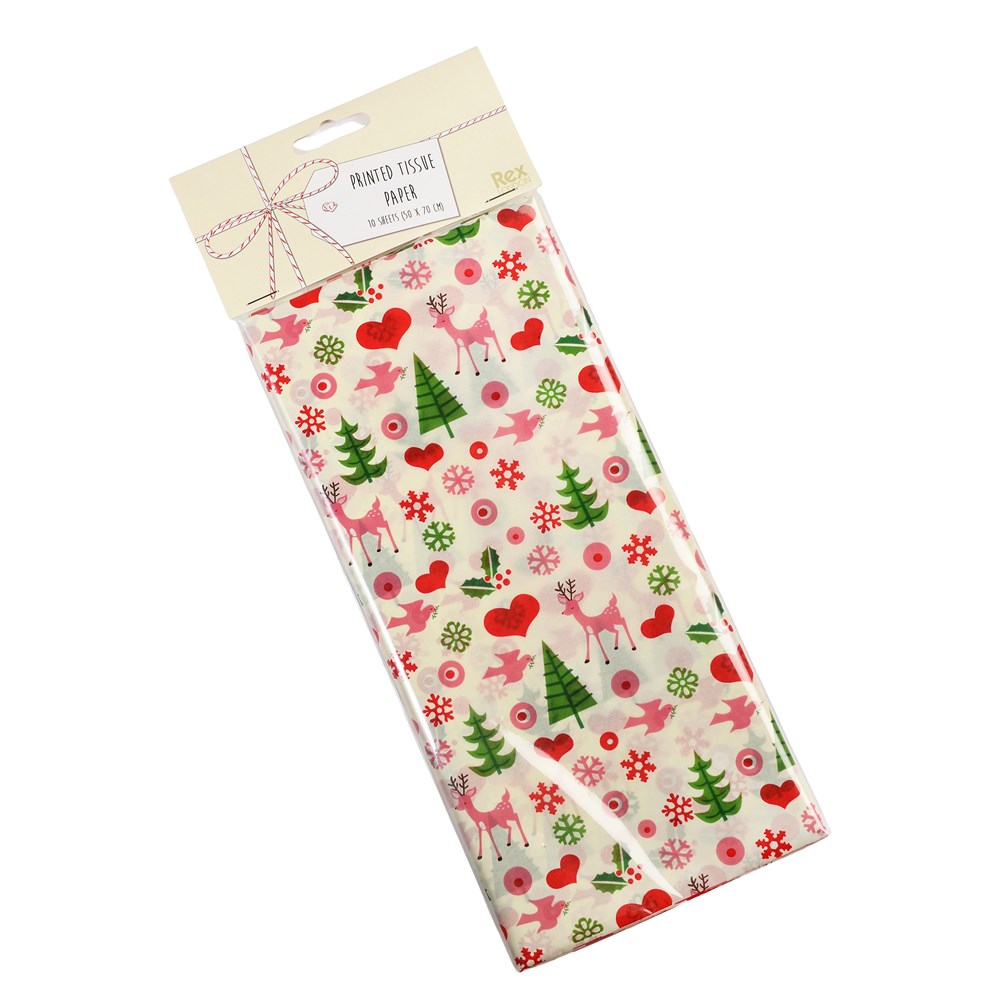Seidenpapier "50s Christmas", 10 Bögen