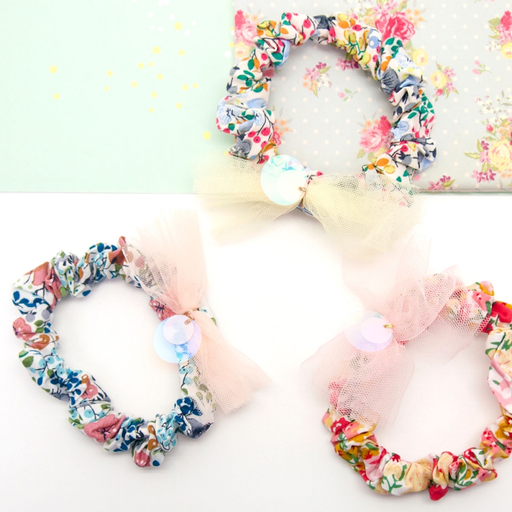 Haargummi "Scrunchie Heart Smile" 3er-Set
