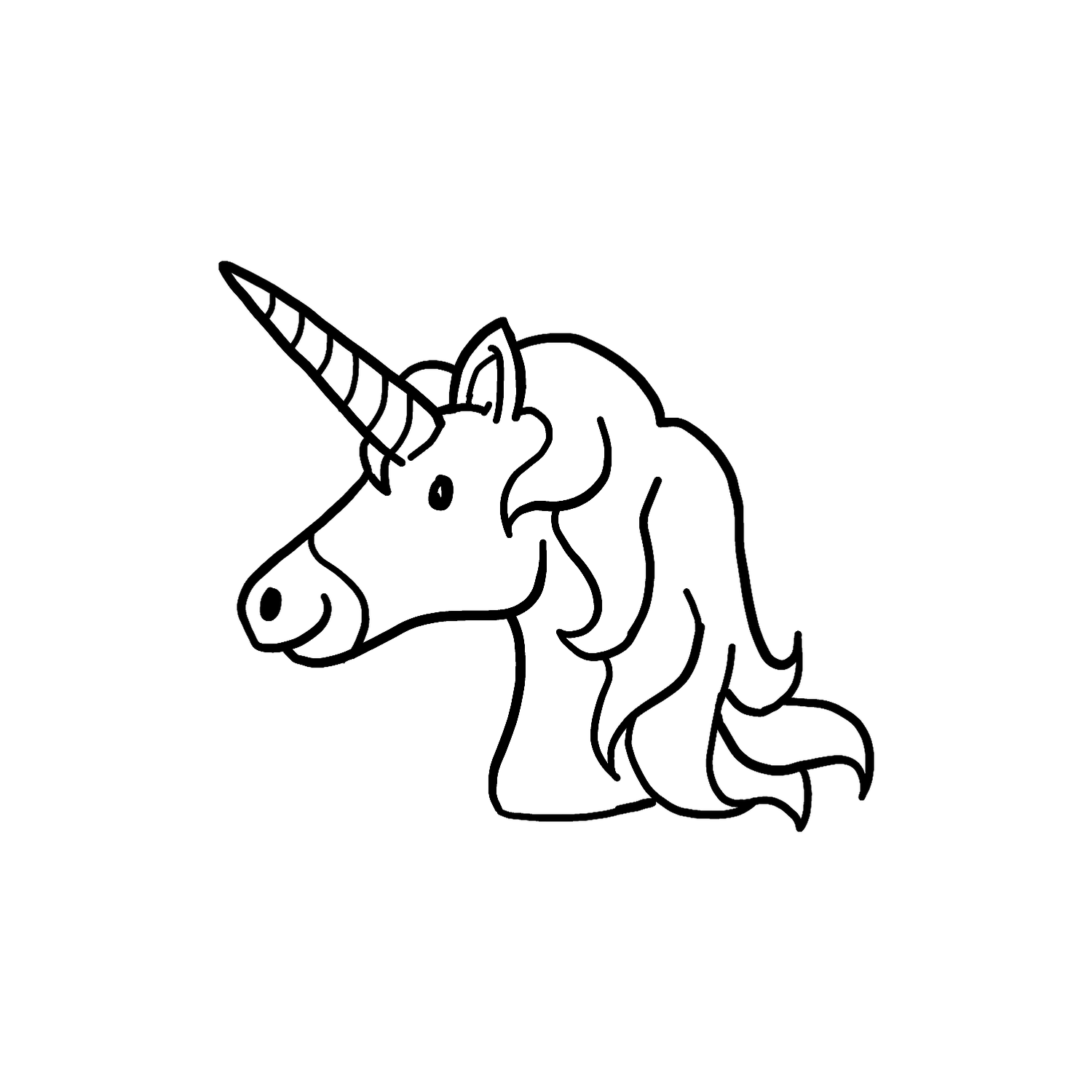 Abdruck Stempel Einhornkopf, 12 mm