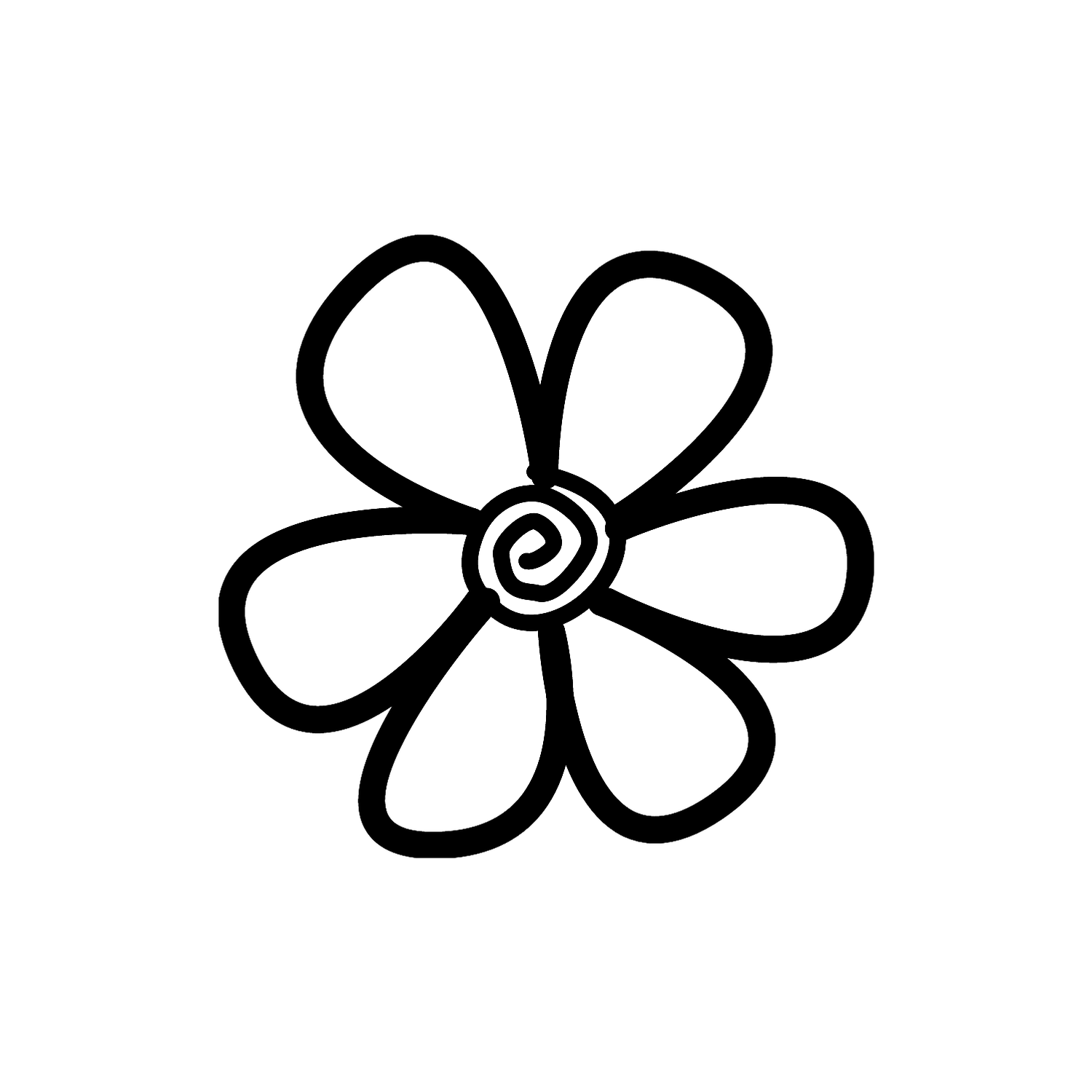 Abdruck Stempel Blume 2, 12 mm