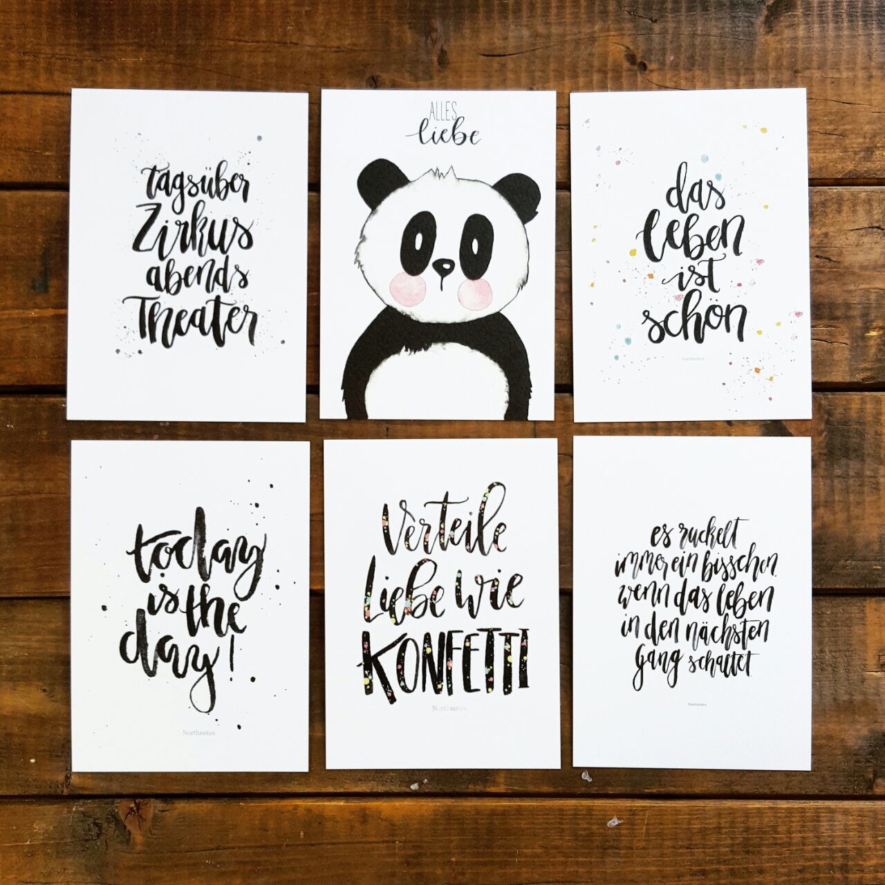Postkarte "Verteile Liebe wie Konfetti"