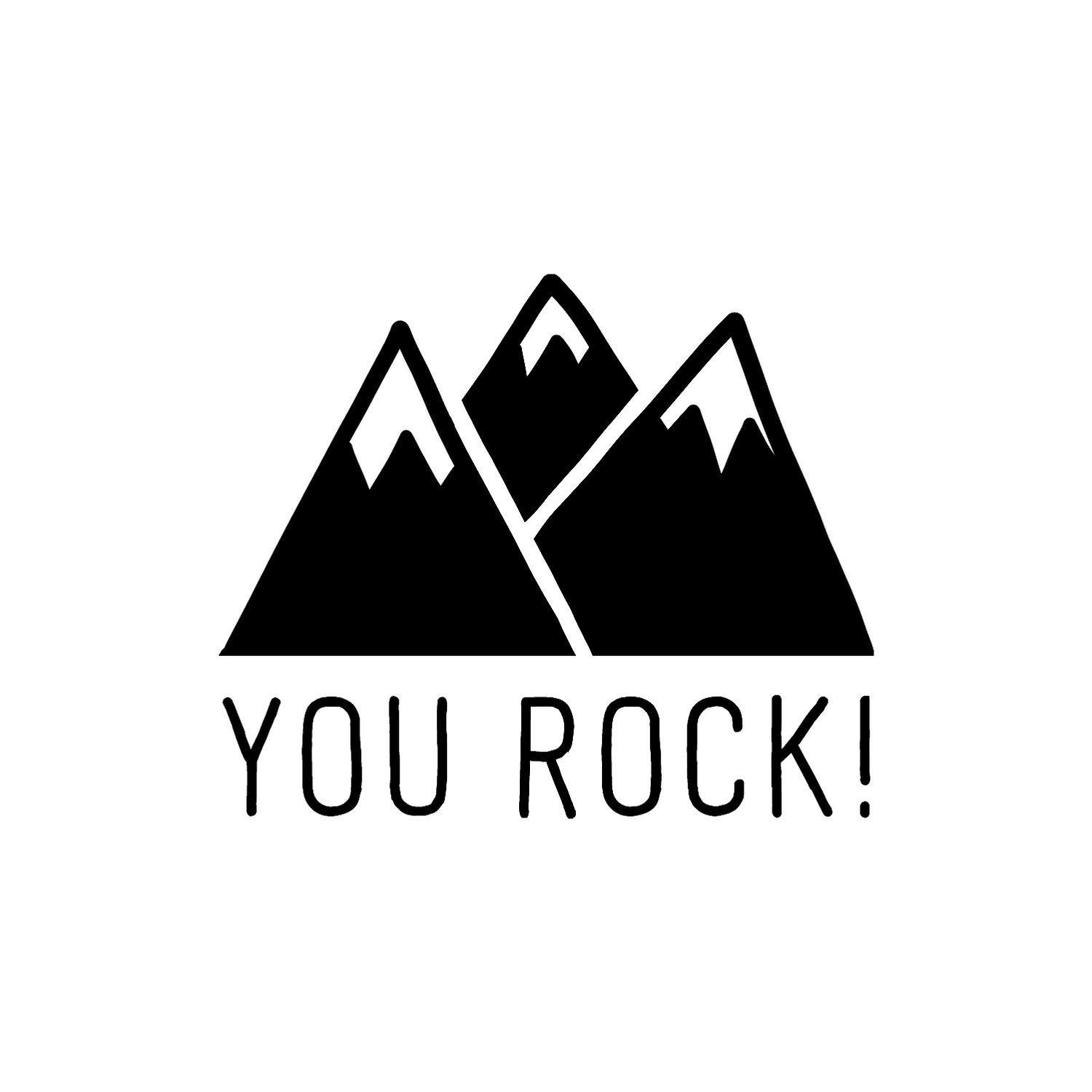 Abdruck Stempel You Rock Berge, 30 mm