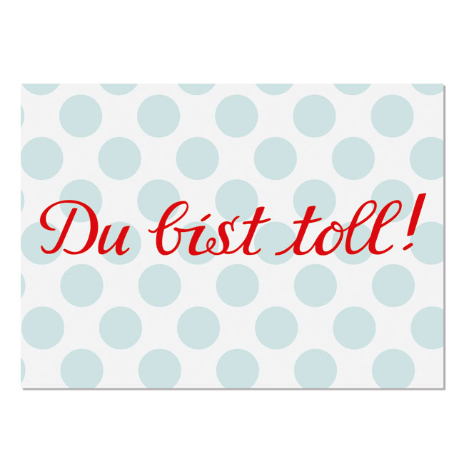 krima&isa Postkarte "Du bist toll!"