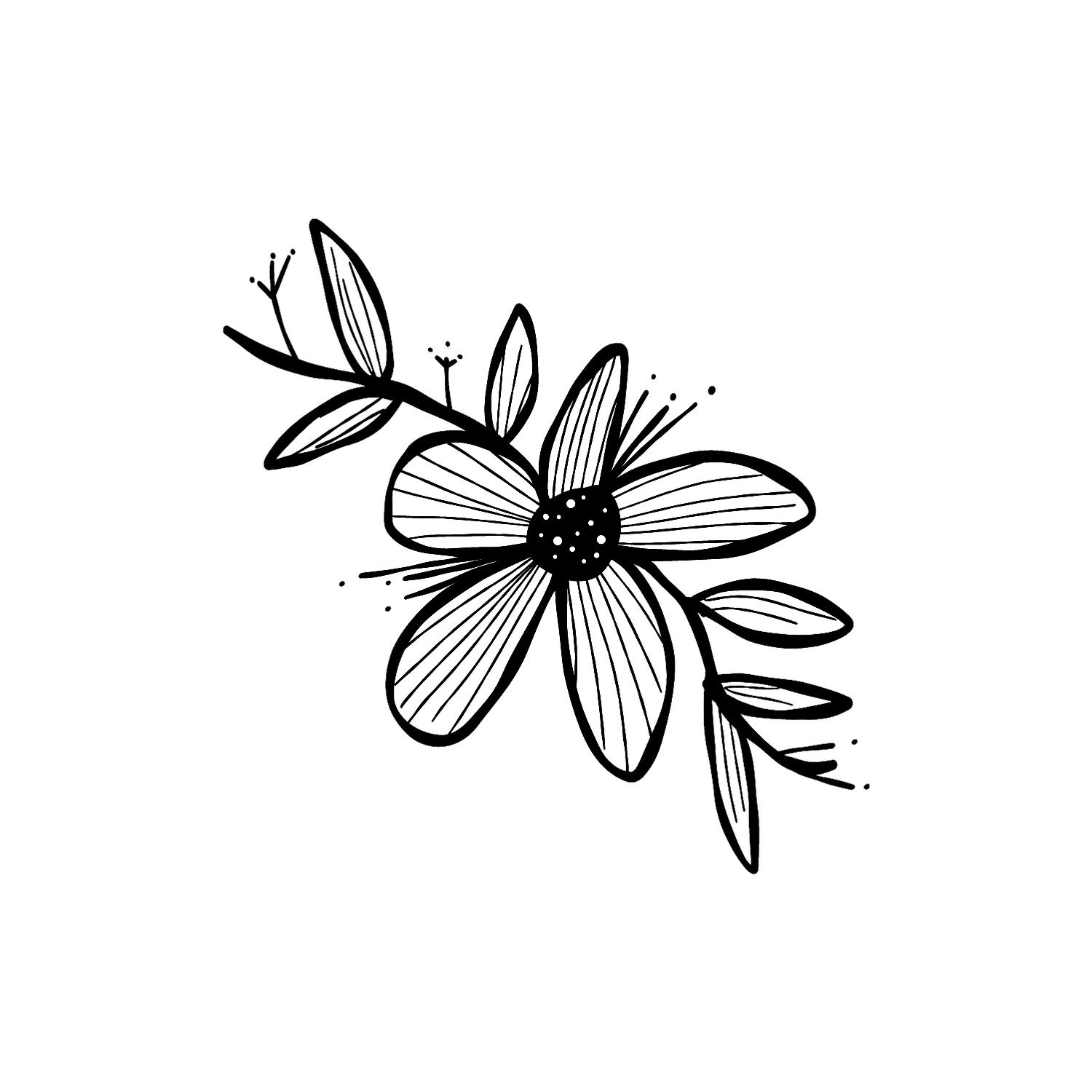 Abdruck Stempel Blumenranke 1, 35 mm