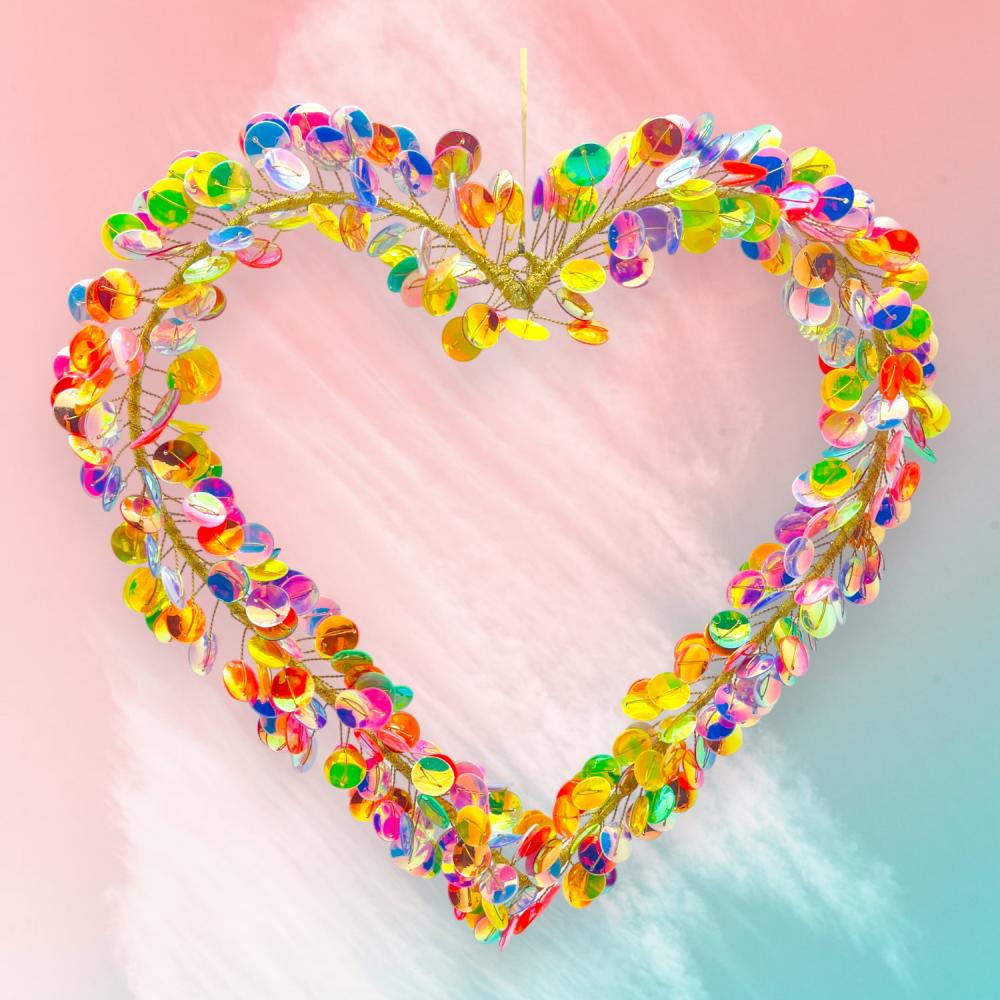 Anhänger Funkel Heart/Herz L multi sparkle, bunt