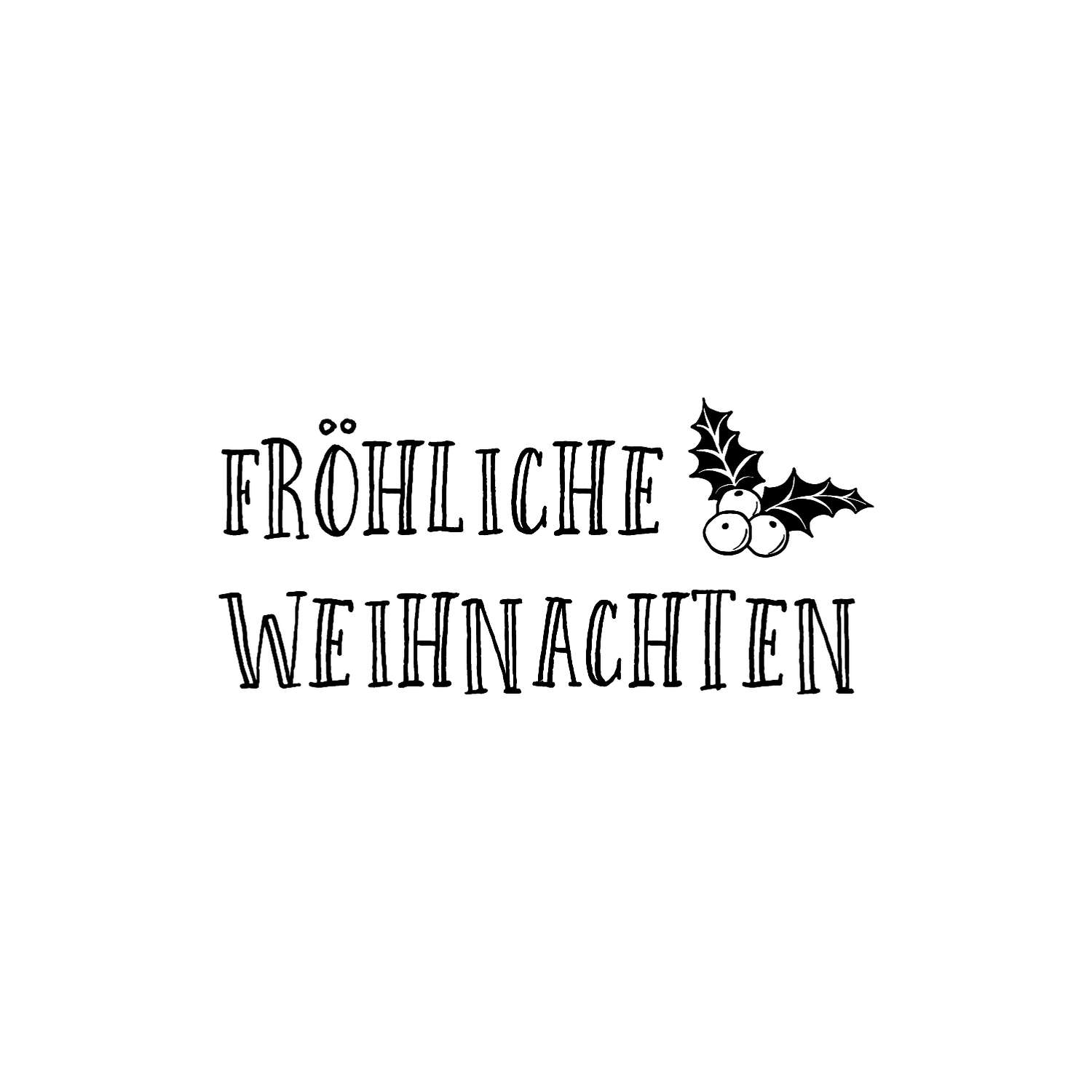 Abdruck Stempel "FRÖHLICHE WEIHNACHTEN" 45 mm