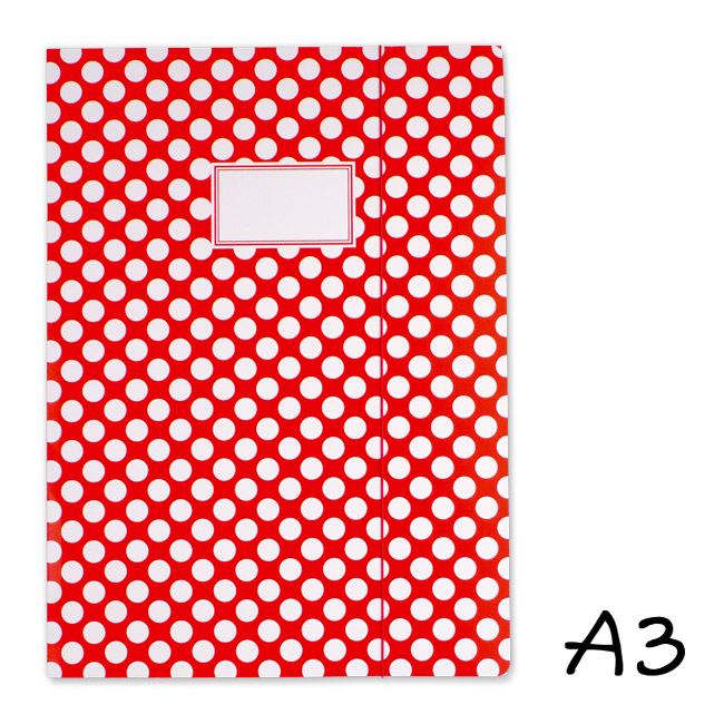 krima&isa Sammelmappe A3 Punkte rot