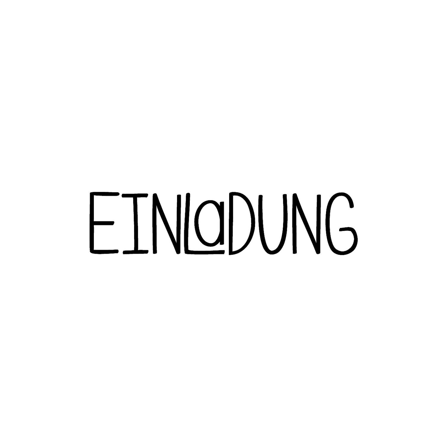 Abdruck Stempel "Einladung", 55 mm