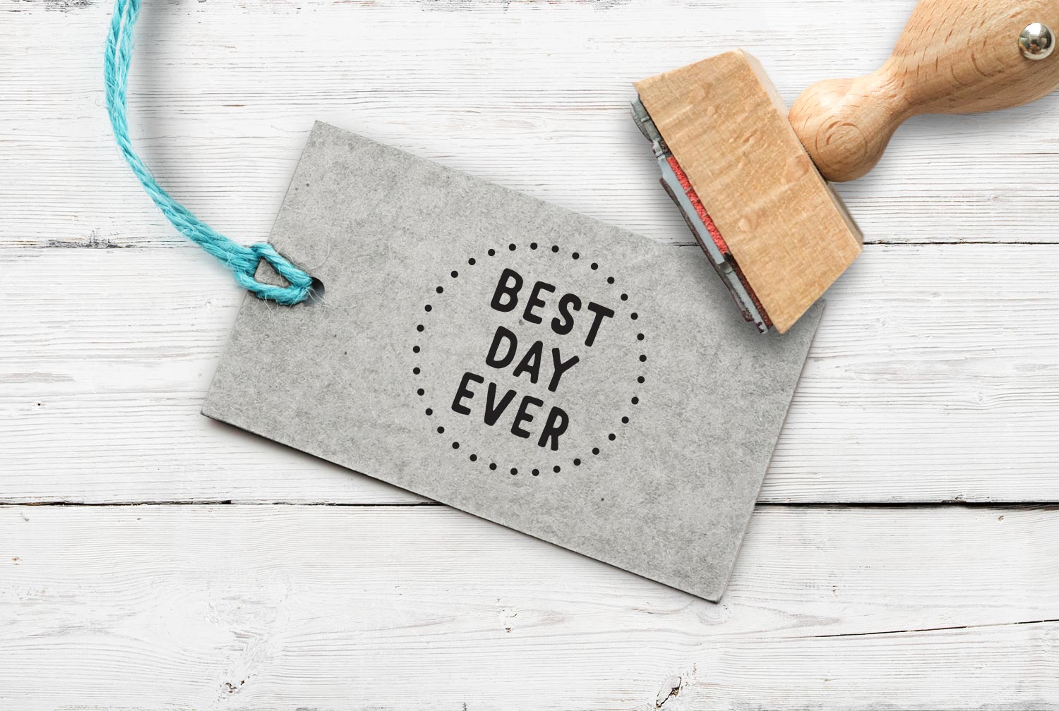 Stempel "best day ever", 32 mm