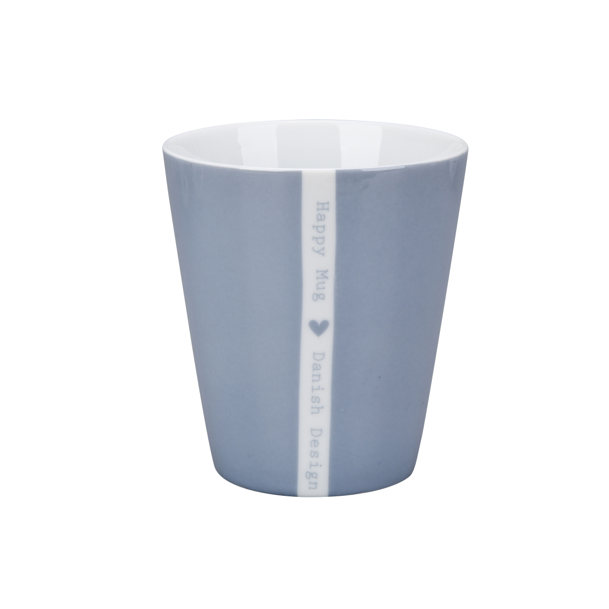 Tasse hellblau, Herz, Happy mug