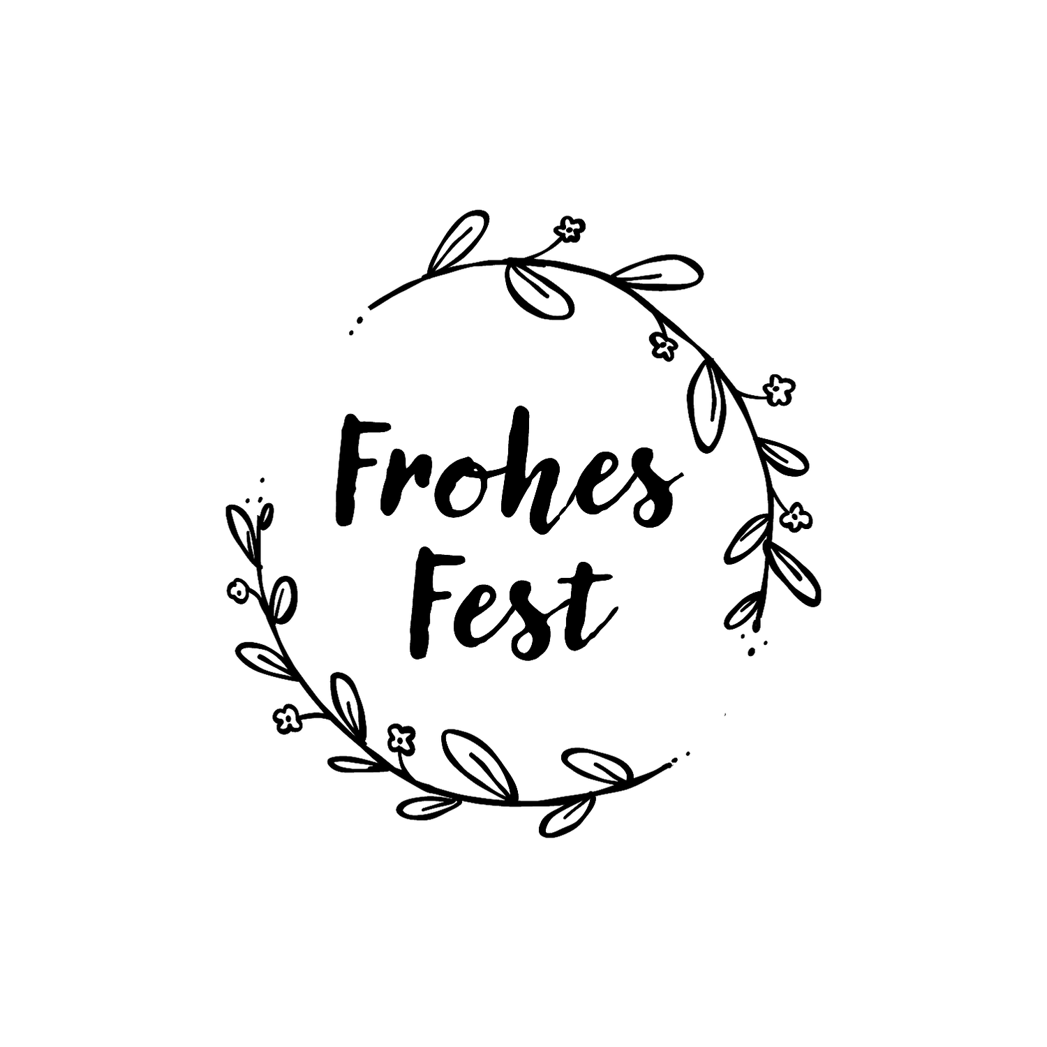 Abdruck Stempel "Frohes Fest", 38 mm in Tannenbaum-Form