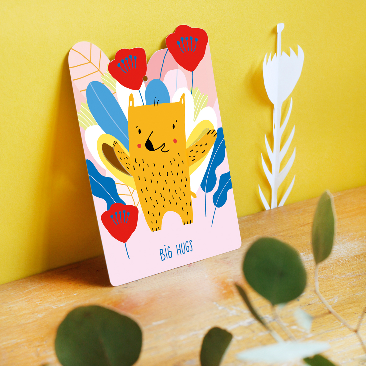 Postkarte "Big Hugs" (Pop Out)