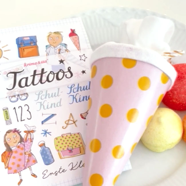 krima&isa Kinder Tattoos Einschulung/erster Schultag