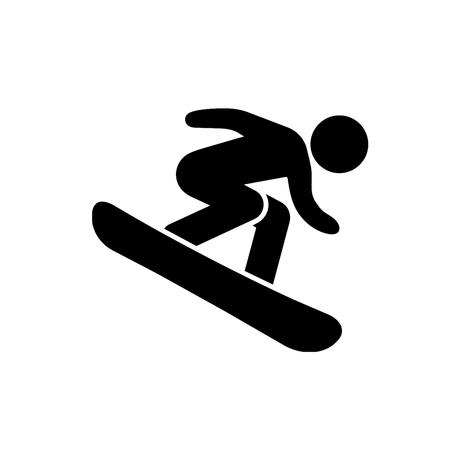 Abdruck Stempel Snowboarder, 12 mm