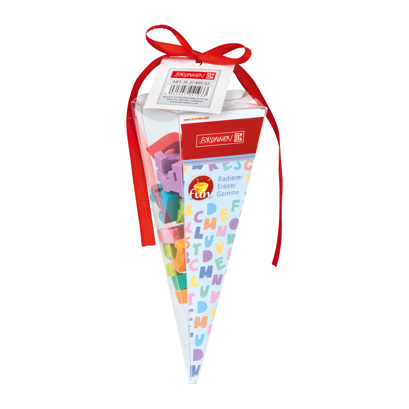 BRUNNEN Radiergummi-Set "Schultüte A–Z"