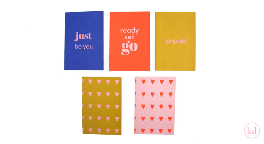 Notizheft A5, blau "just be you"
