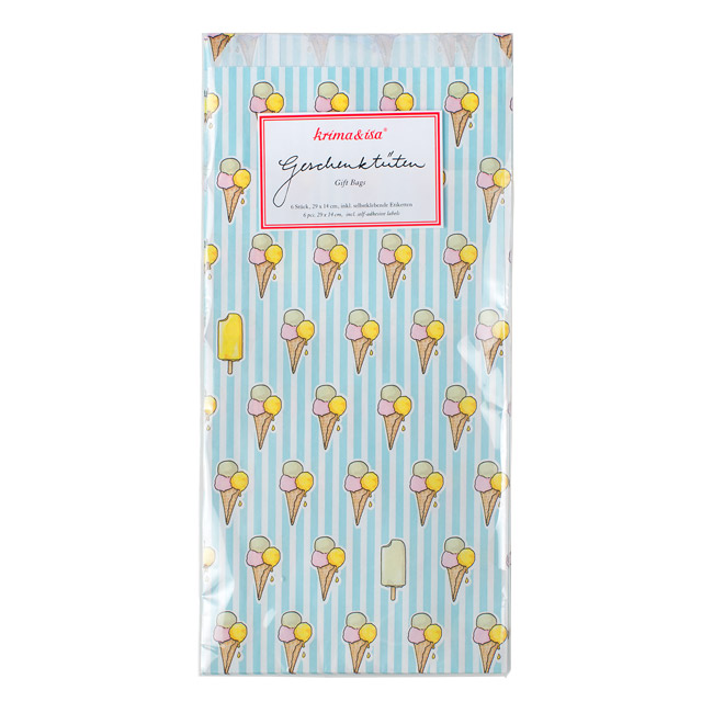 krima&isa 6 kleine Geschenktüten Eis