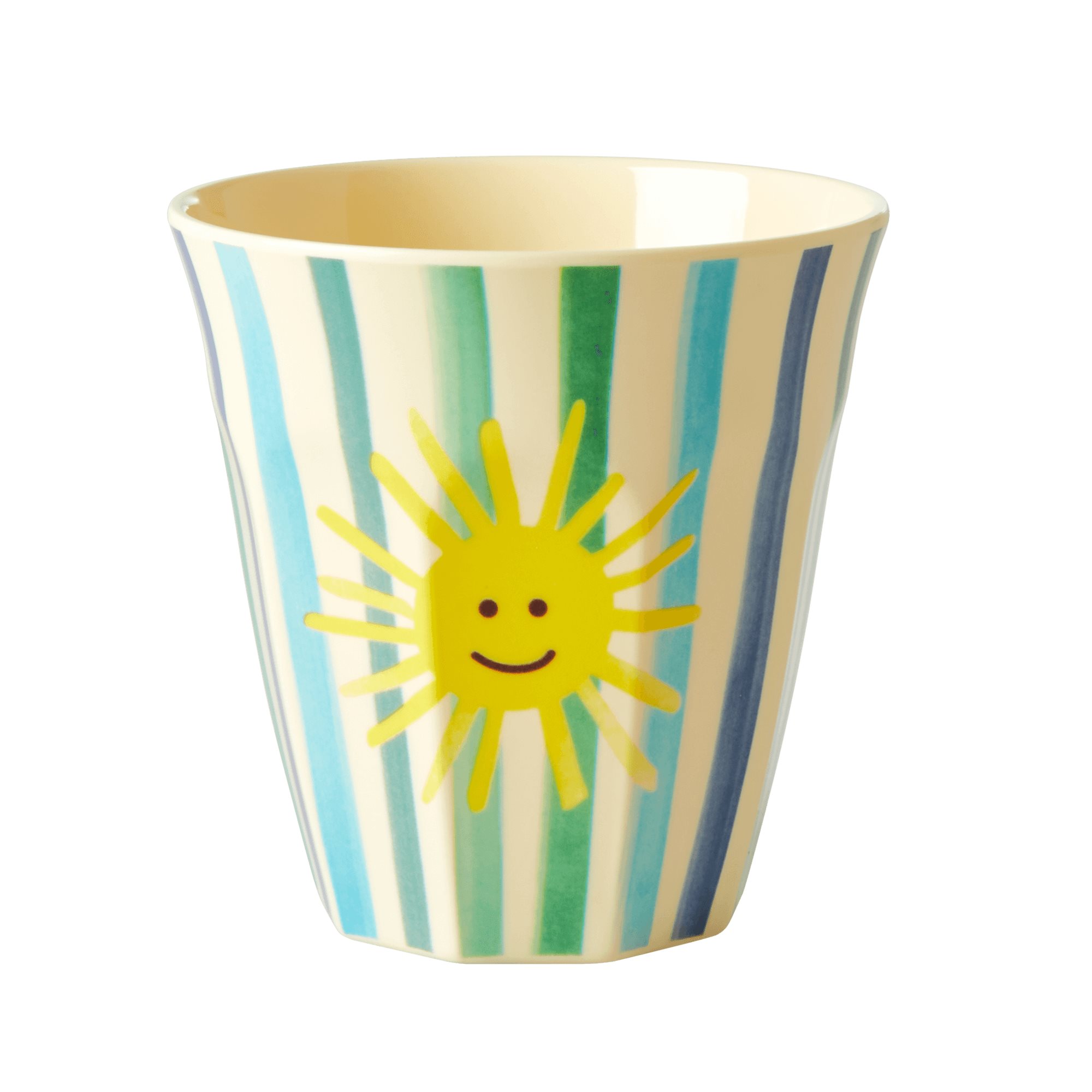 Becher "Sonne (blau/grün)" (Personalisierung möglich)