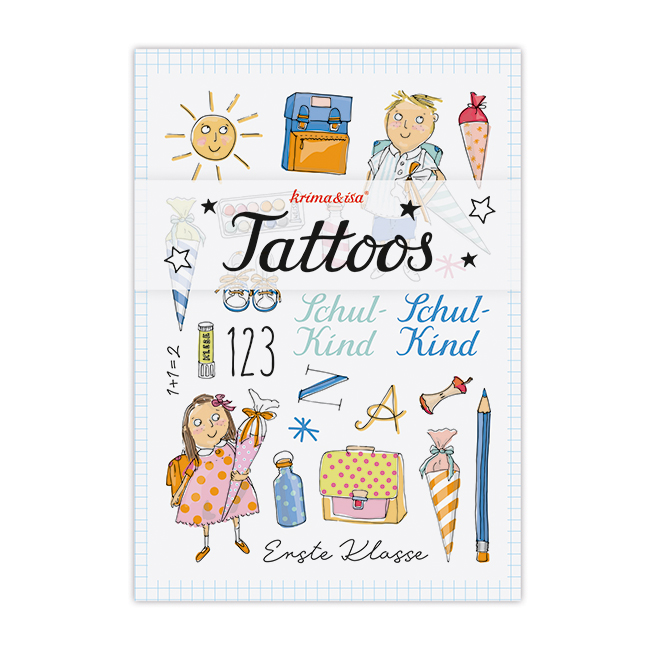 krima&isa Kinder Tattoos Einschulung/erster Schultag