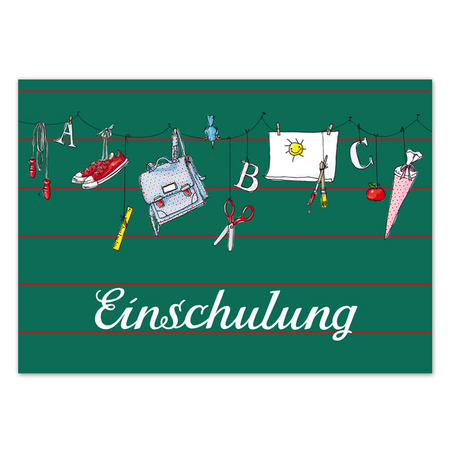 krima&isa Postkarte Einschulung