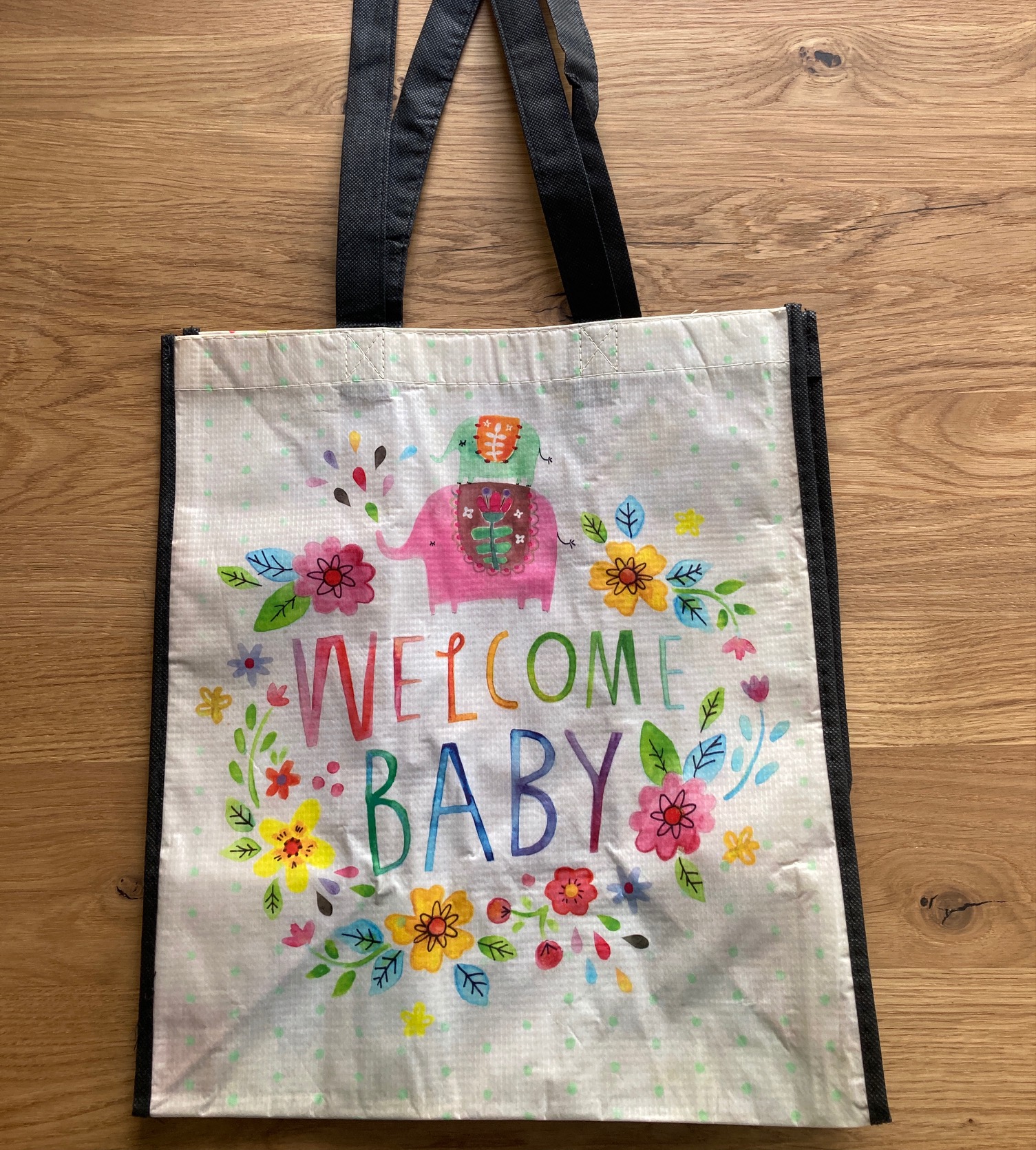 Tasche (recycelt) "welcome Baby"
