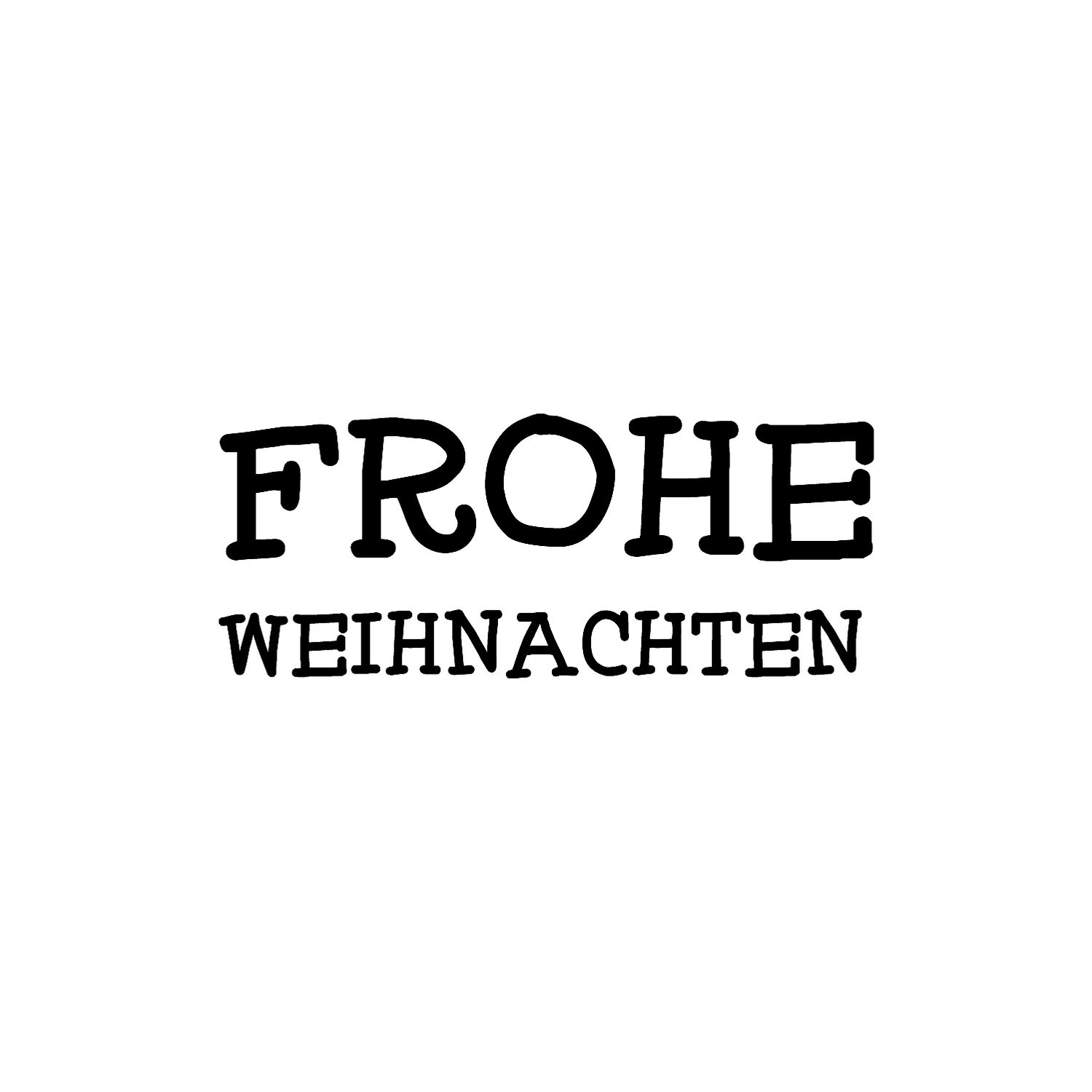 Abdruck Stempel "Frohe Weihnachten" 25 mm