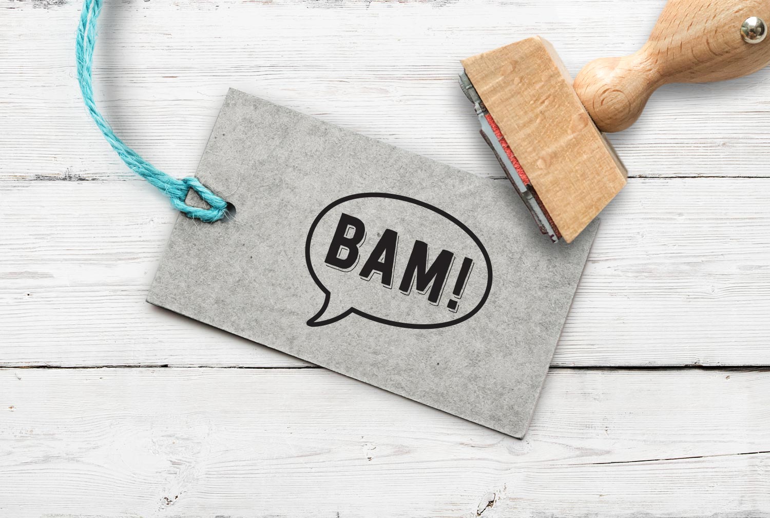 Stempel Sprechblase "BAM!", 35 mm
