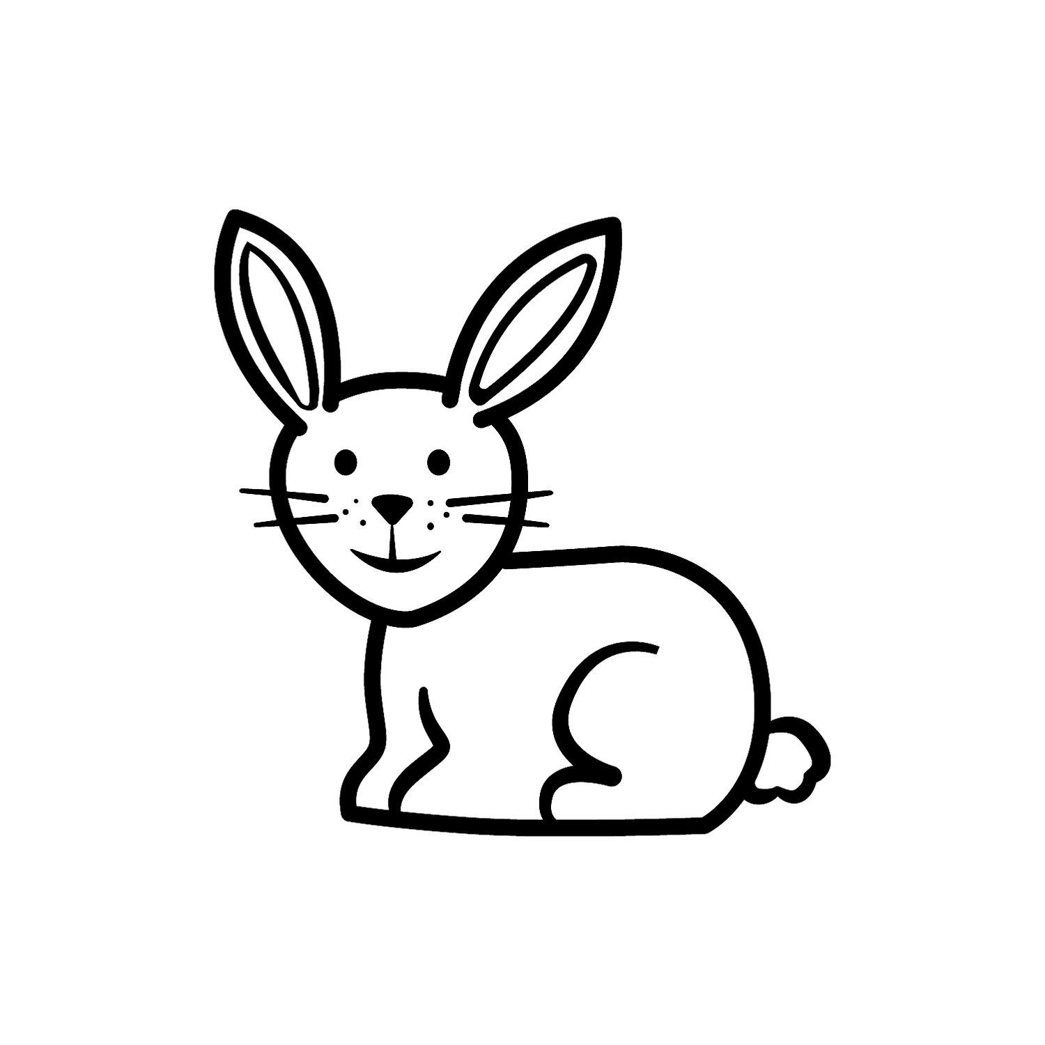 Abdruck Stempel Hase, 35 mm