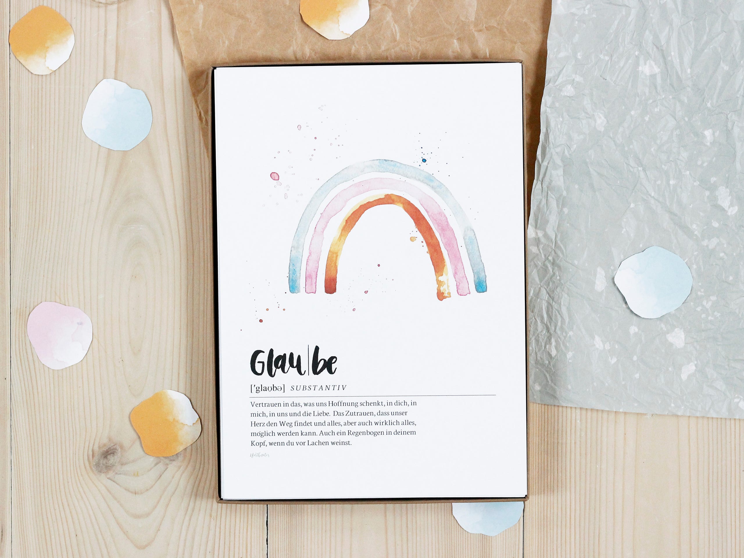 Postkarte "Regenbogen - Glaube"
