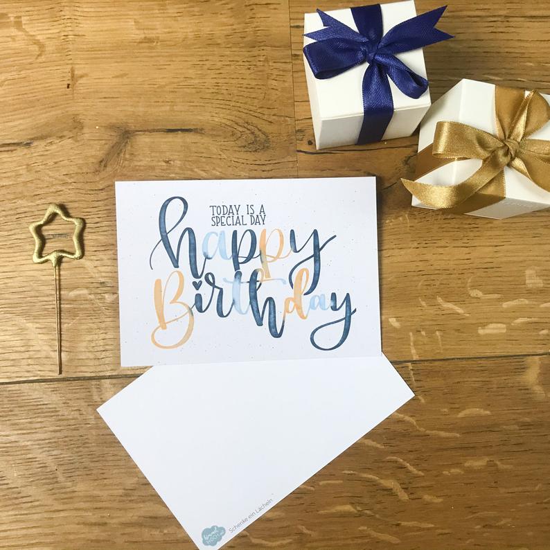Postkarte "happy Birthday"