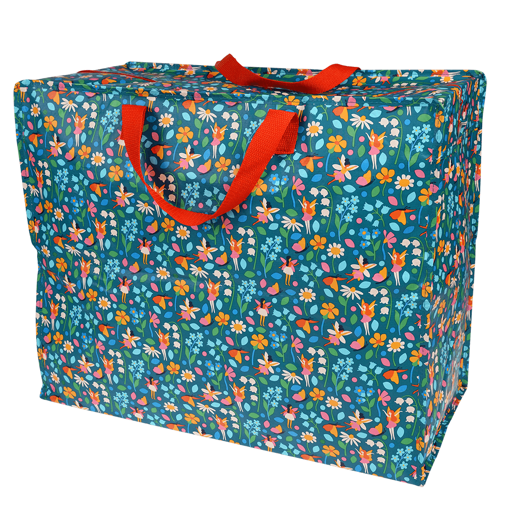 Große Tasche mit Blumen und Feen "fairies in the garden"