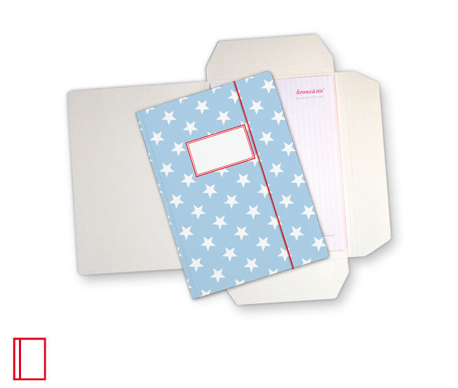 krima&isa Sammelmappe A4 Sterne hellblau