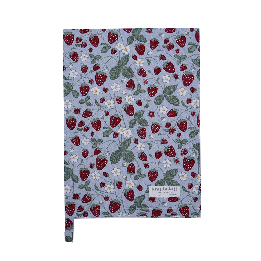 Geschirrtuch, "Erdbeeren", hellblau