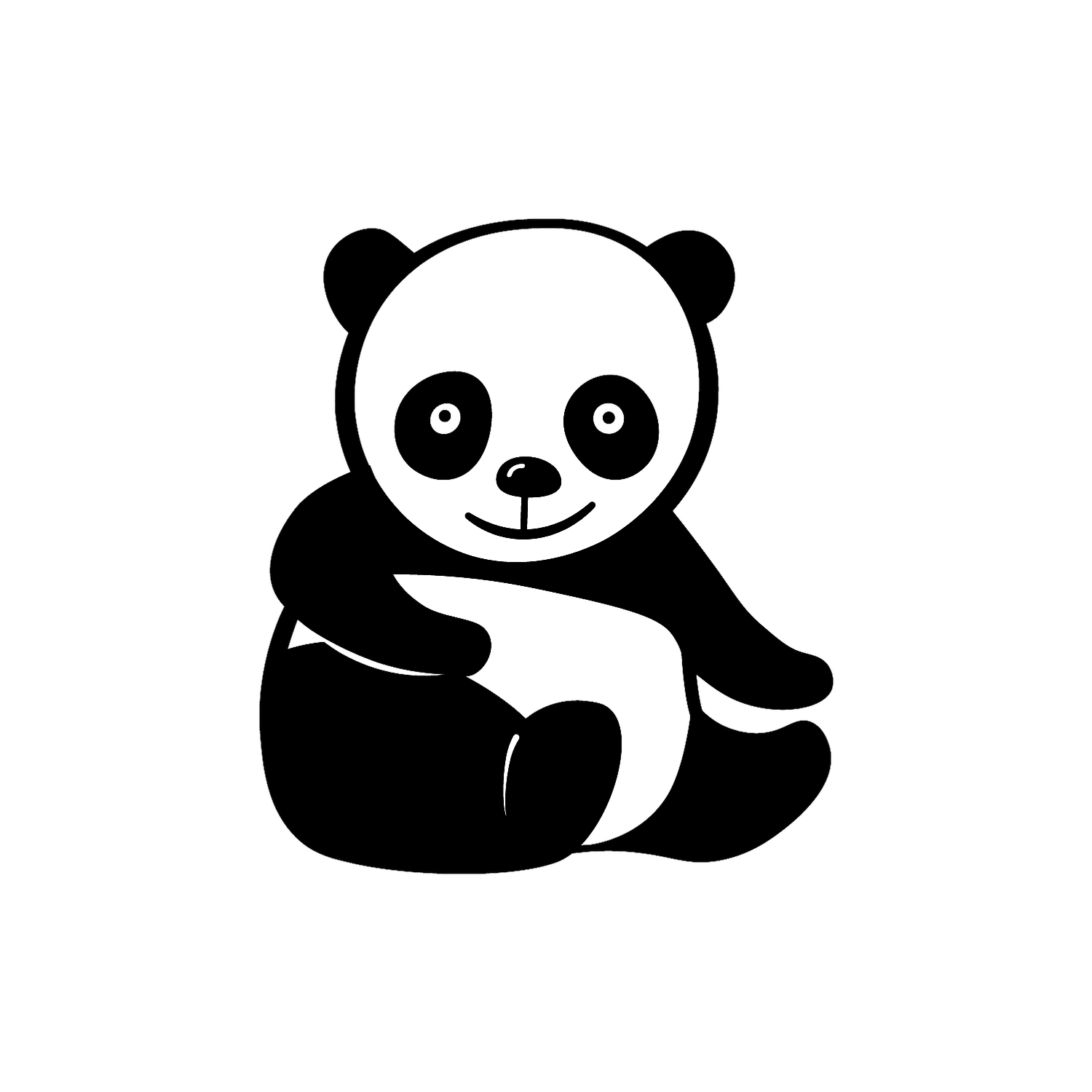 Abdruck Stempel Pandabär, 35 mm
