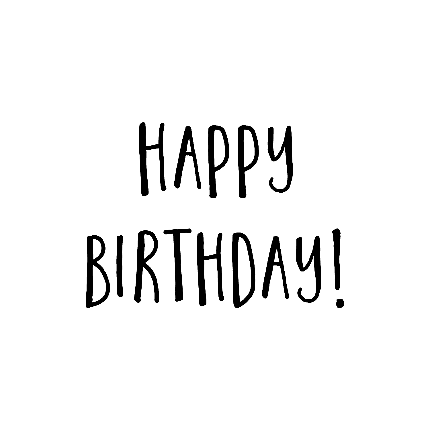 Abdruck Stempel HAPPY BIRTHDAY! 1, 35 mm