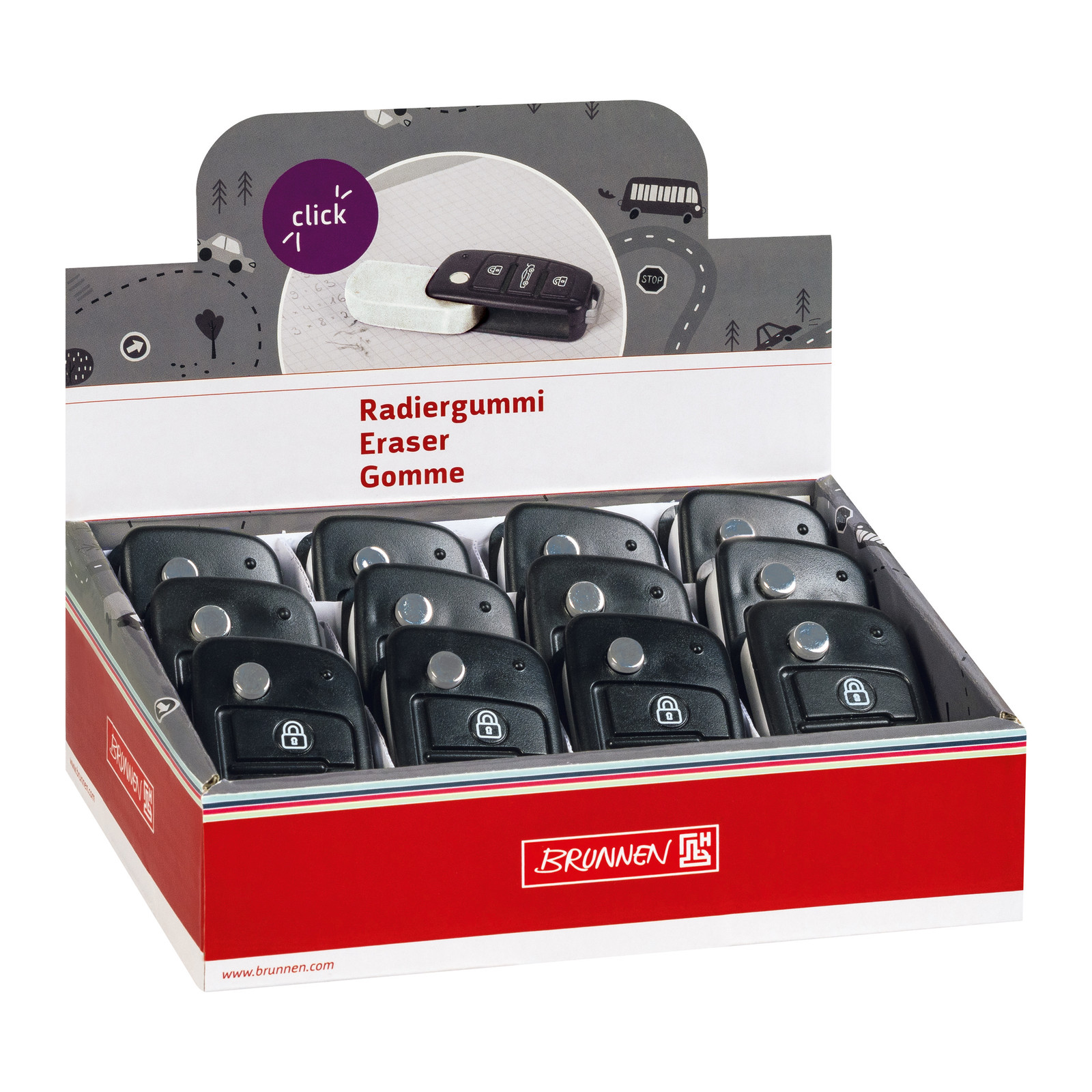 BRUNNEN Radiergummi "Car Key"