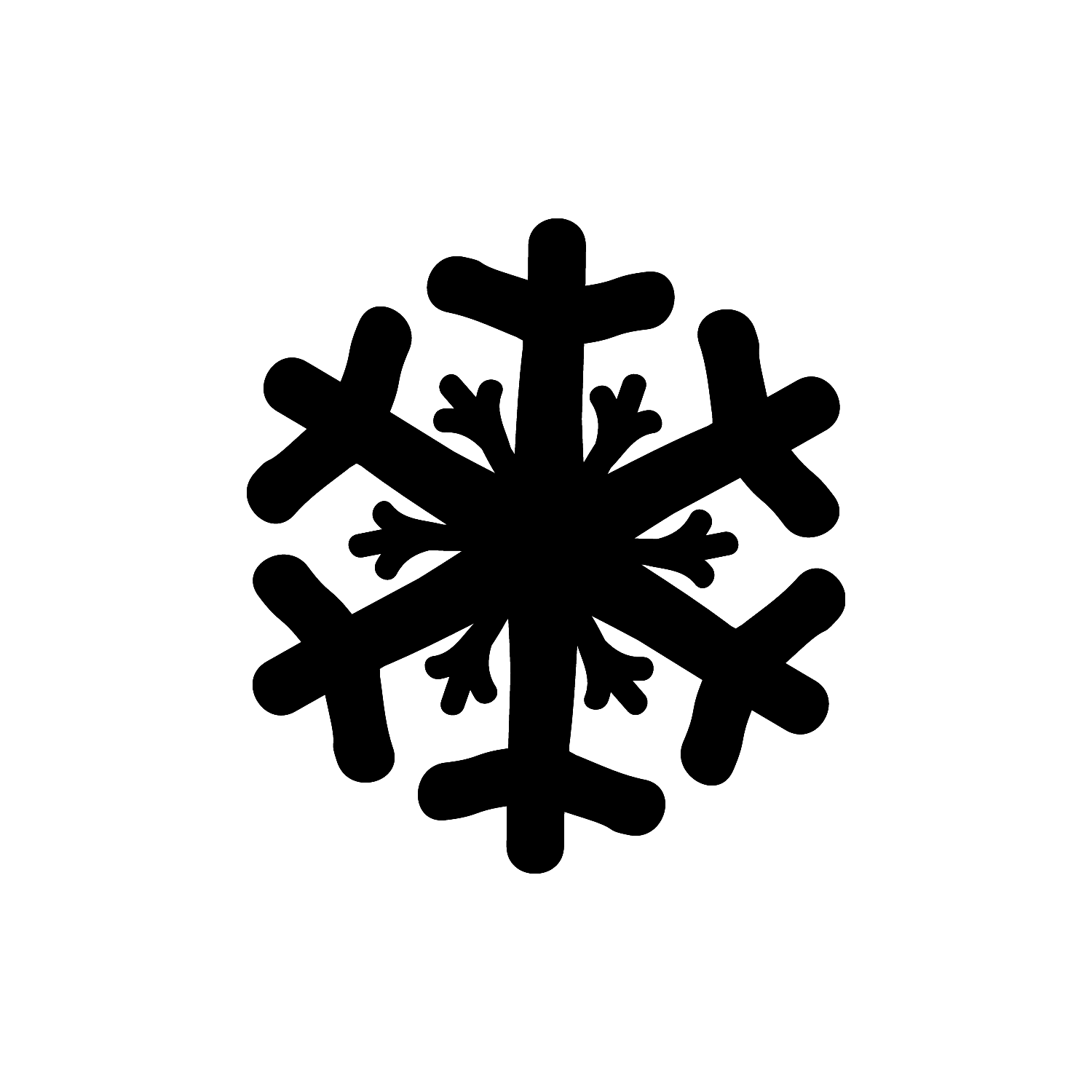 Abdruck Stempel Schneeflocke Variante 2, 13 mm