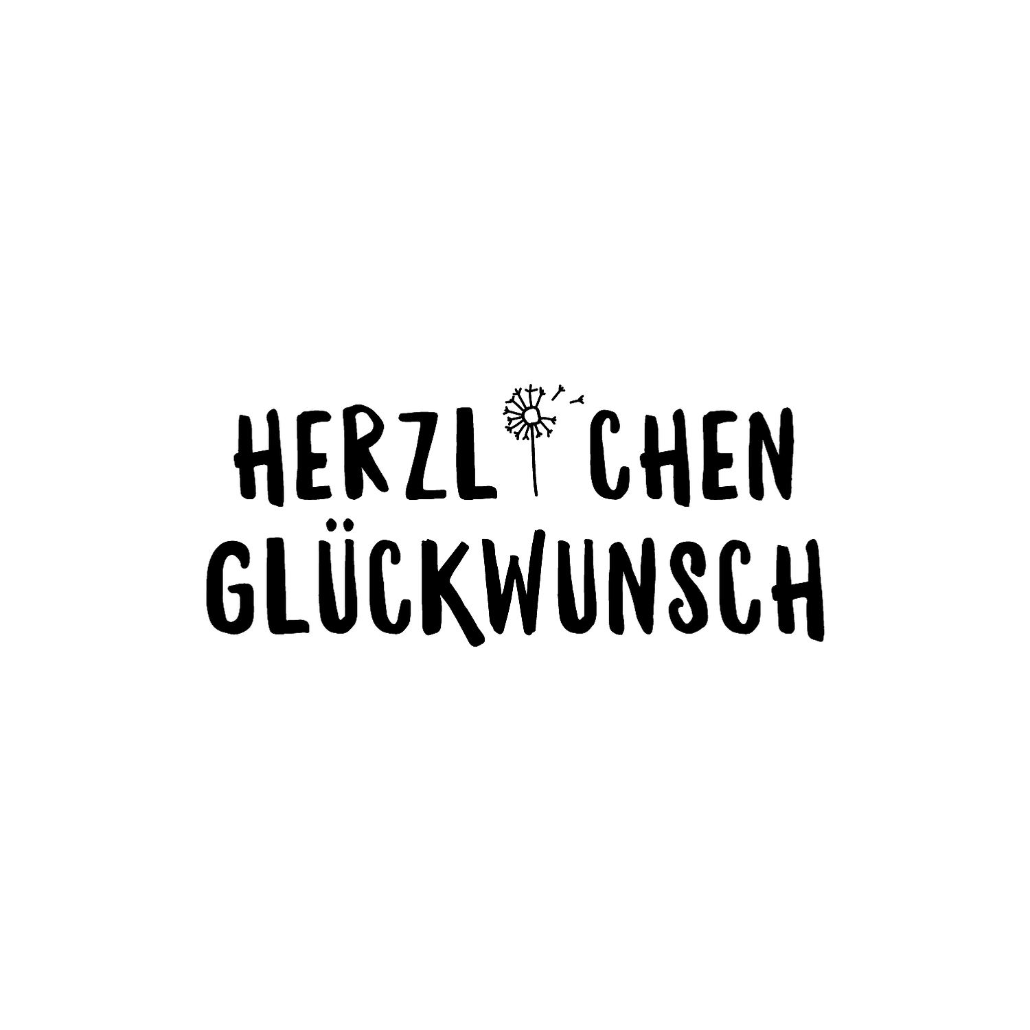 Abdruck Stempel Herzlichen Glückwunsch 1, 55 mm