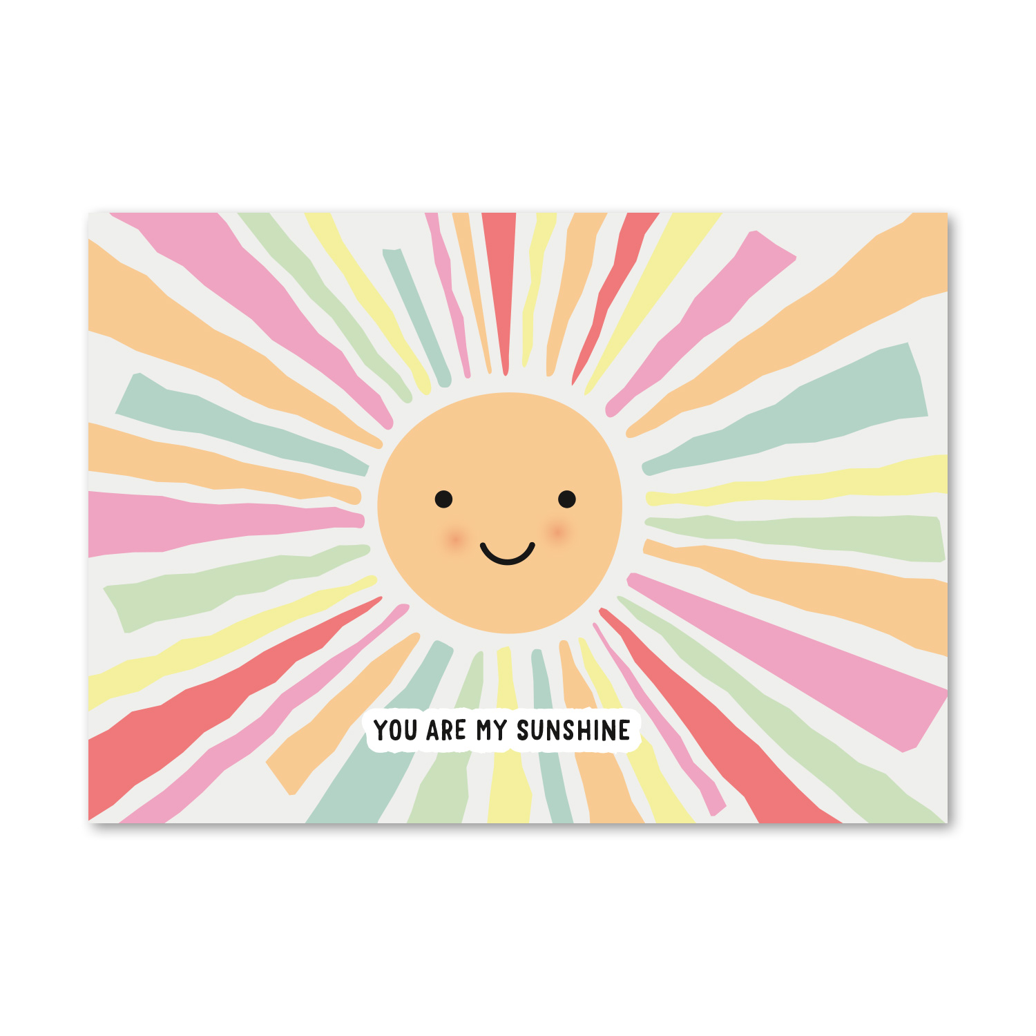 Postkarte You are my sunshine, Sonne