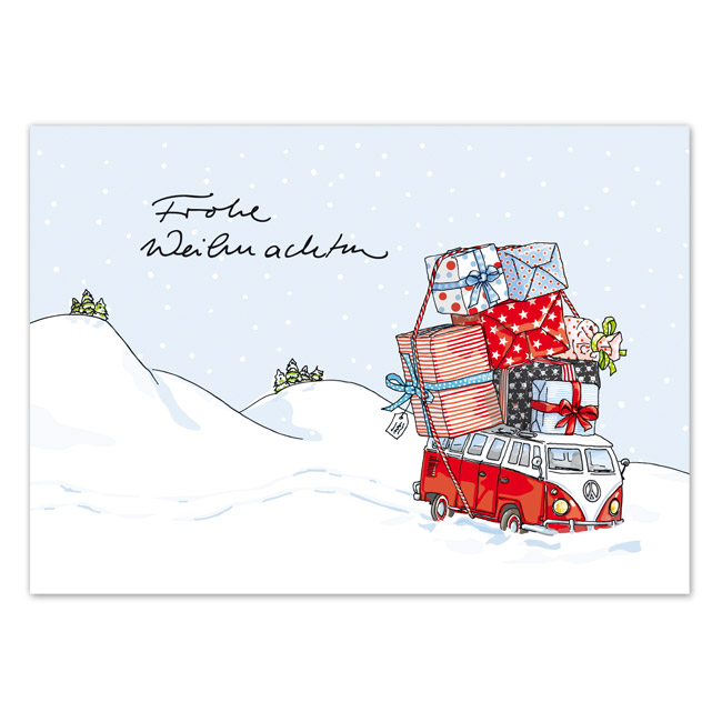 krima&isa Postkarte Geschenkebus