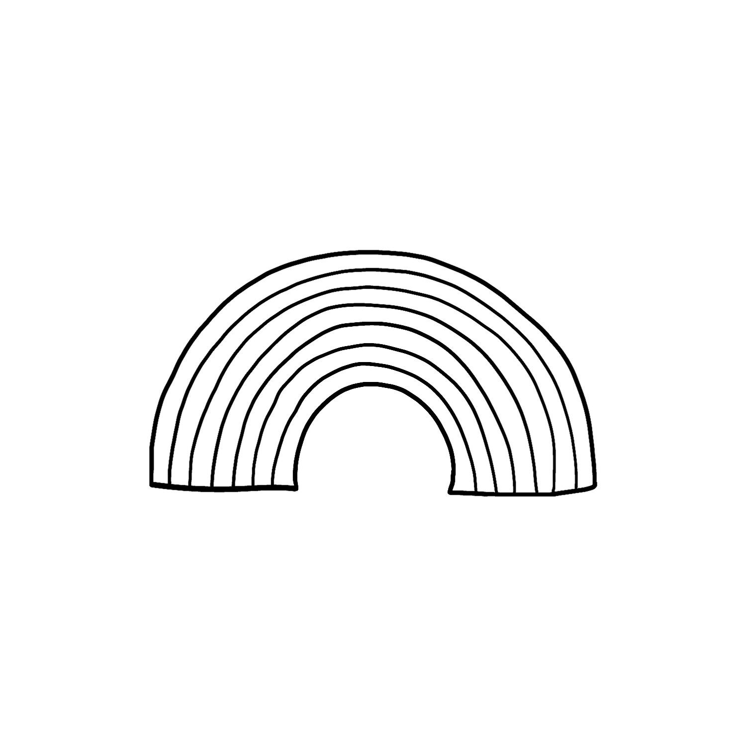 Abdruck Stempel Regenbogen, 12 mm