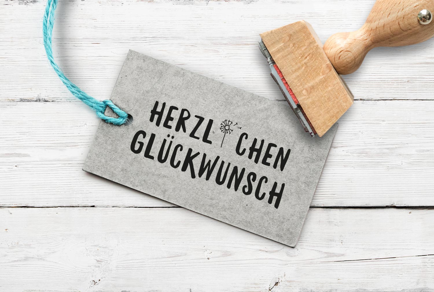 Stempel Herzlichen Glückwunsch 1, 55 mm