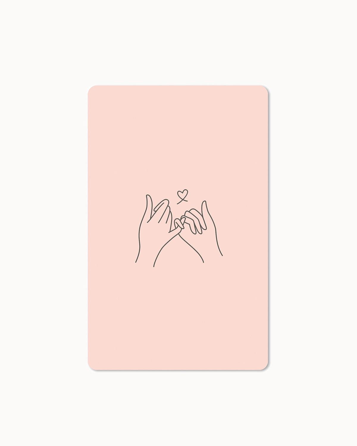 Postkarte "Pinkie promise - Kleinerfingerschwur"