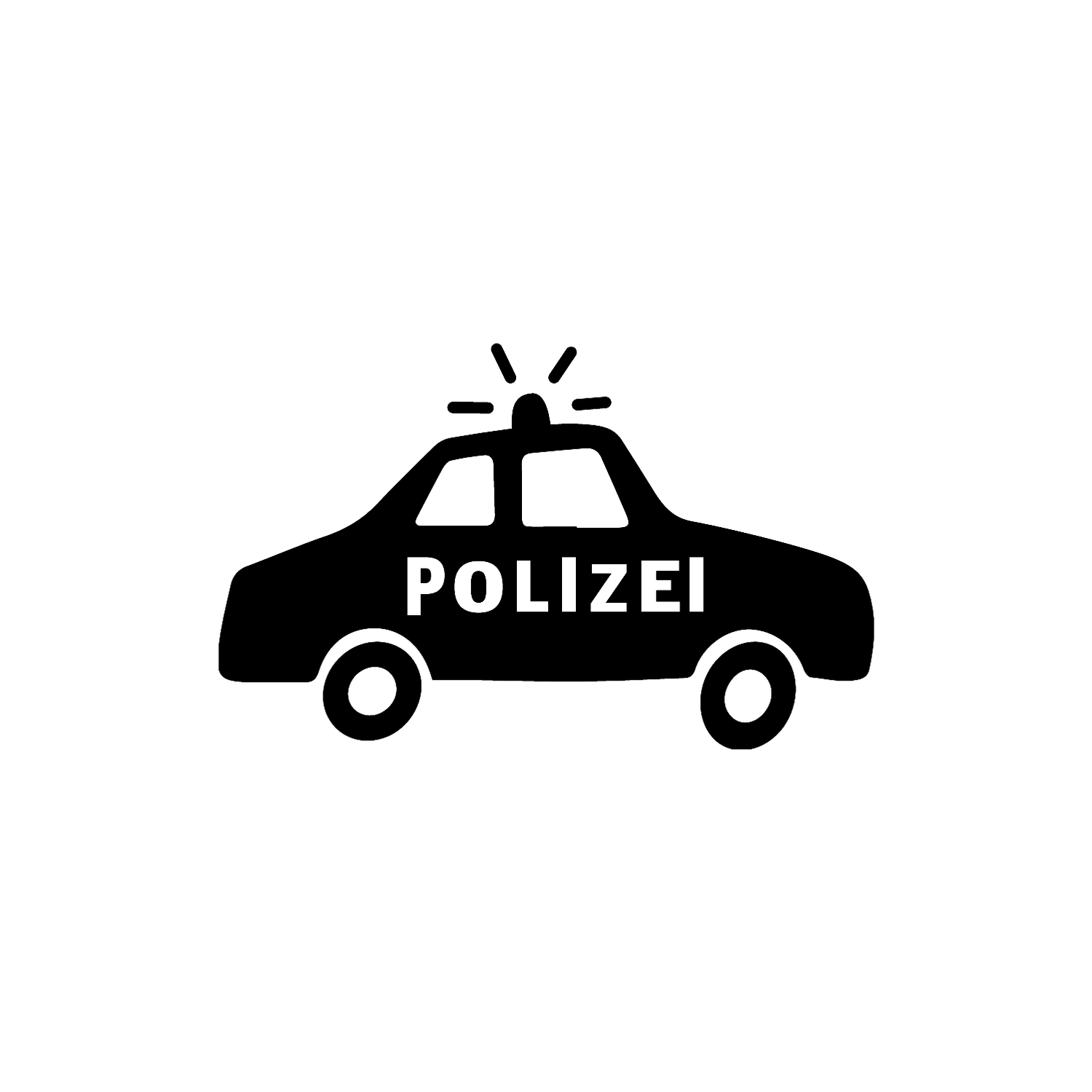 Abdruck Stempel Polizeiauto, 12 mm