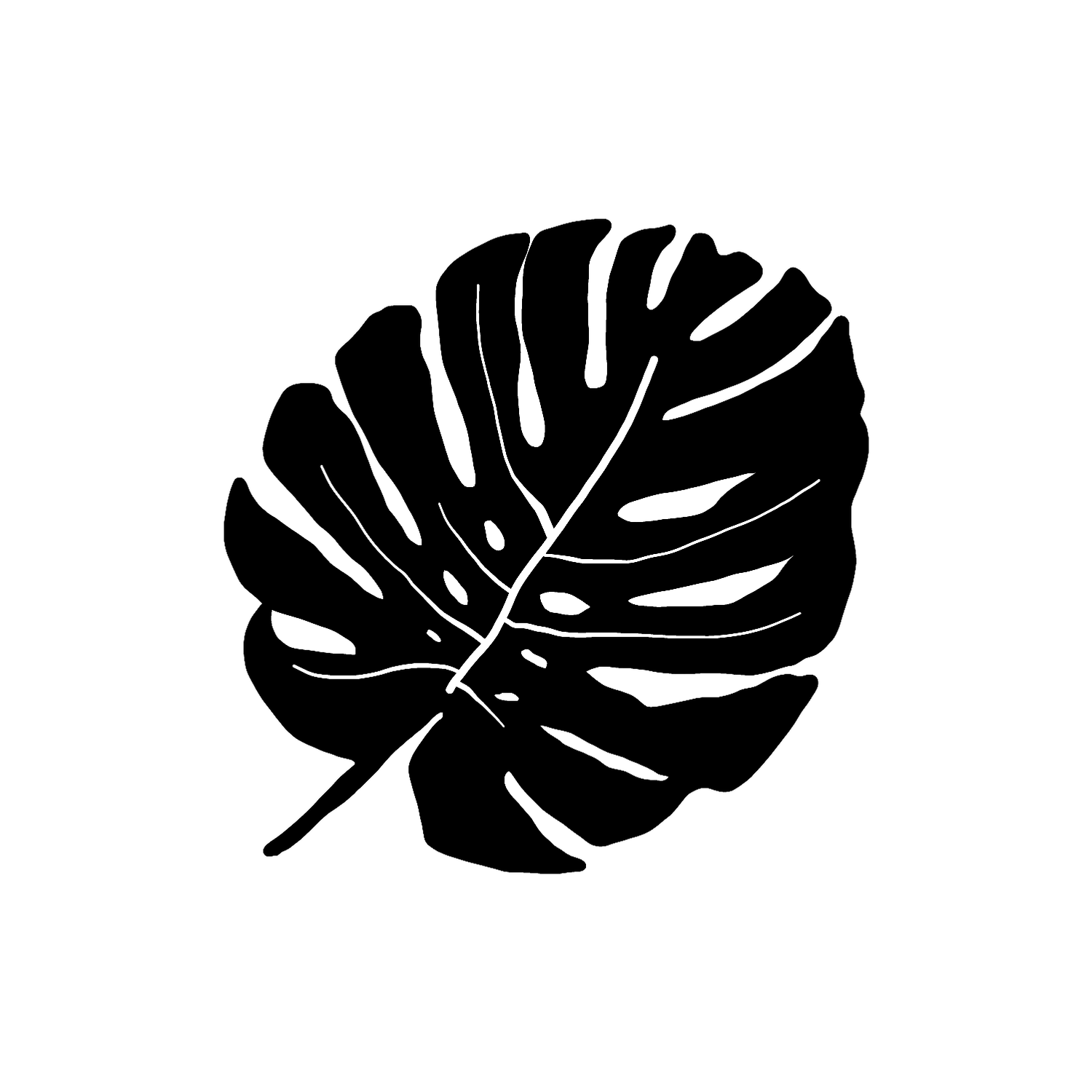 Abdruck Stempel Monstera-Blatt, 35 mm
