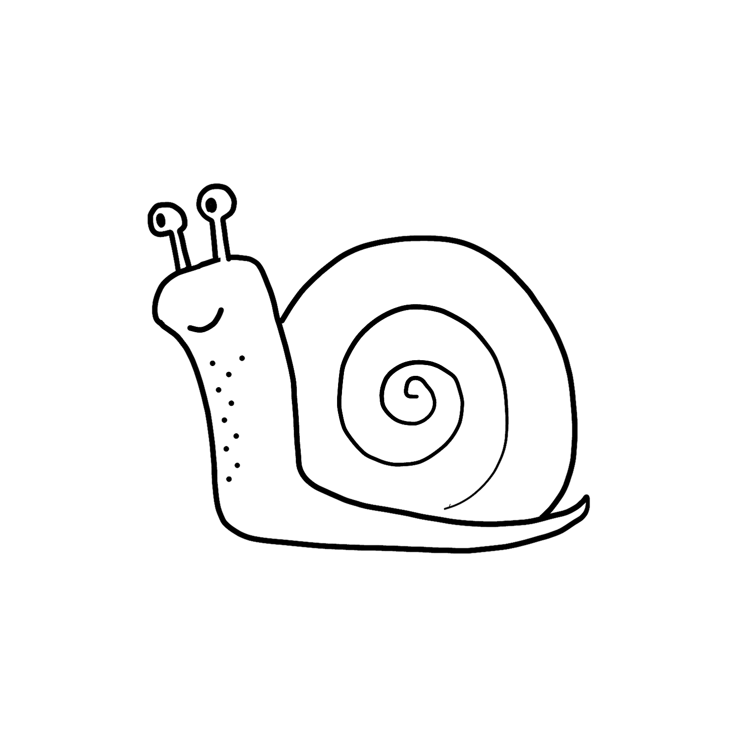 Abdruck Stempel Schnecke, 35 mm