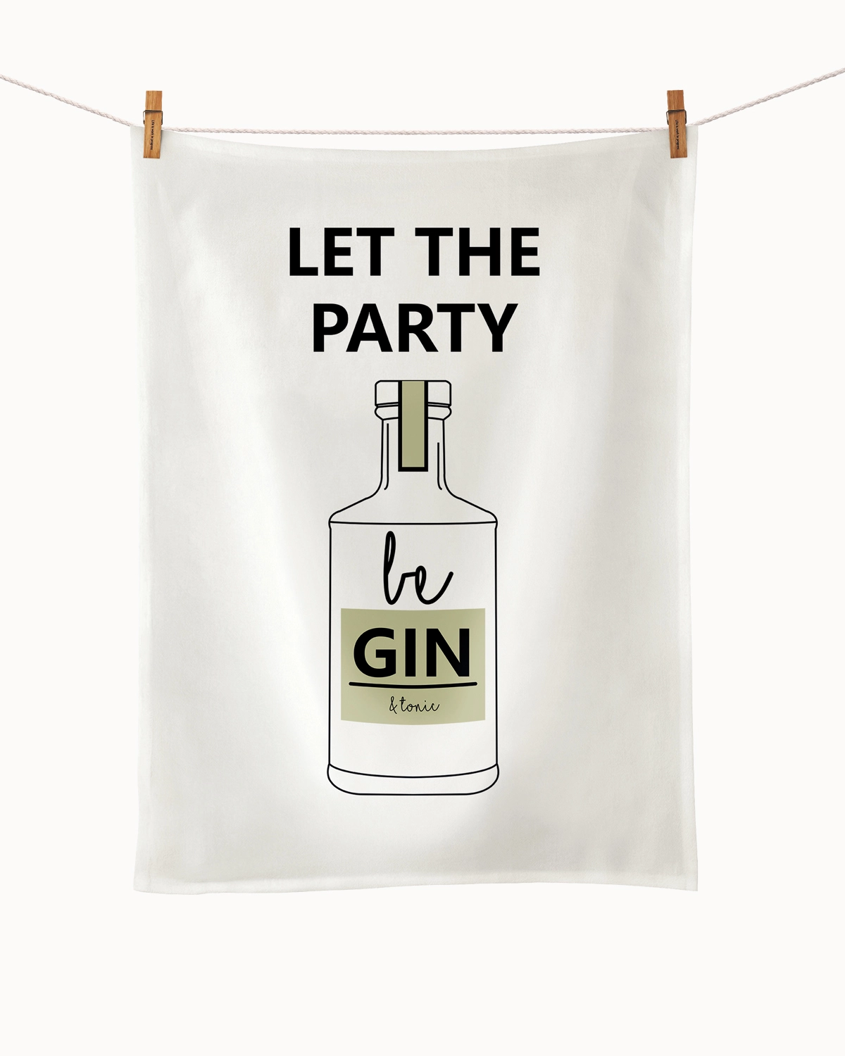 Geschirrtuch "Let the party be gin"