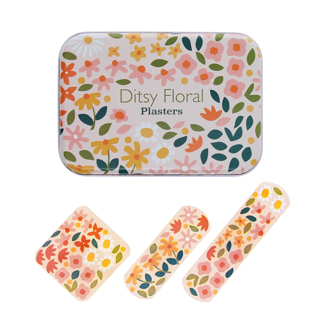 Pflaster in Metall-Box Blumen "ditsy floral"